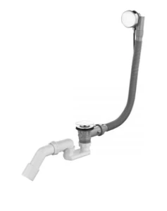 Oltens Oster syfon wannowy automatyczny z pokrętłem chrom 03001100