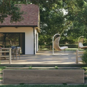 Gres 10MM Patio Ash 120x20x1cm