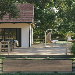 Gres 10MM Patio Oak 120x20x1 cm