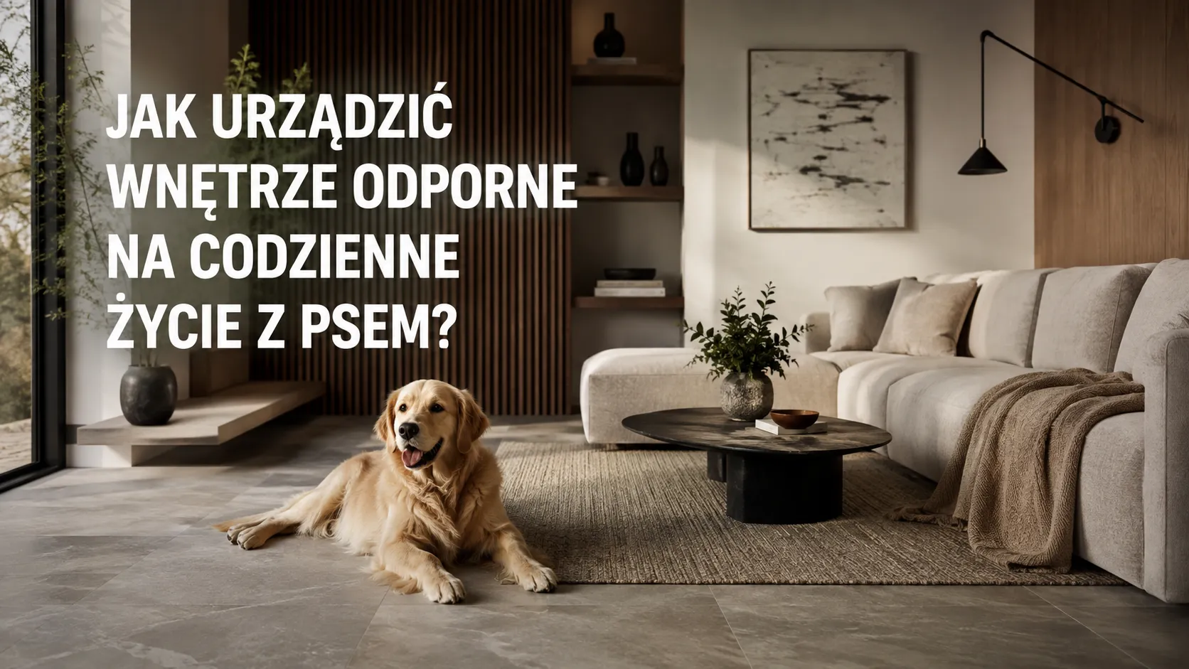 Jak urządzić wnętrze odporne na codzienne życie z psem?